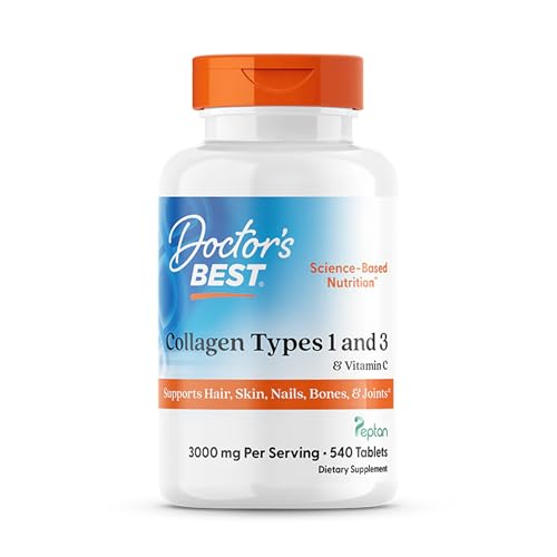 Image 2 of Unflavored / 540 Count (Pack of 1) for the product Doctor's BEST Collagen Peptides Supplement Types 1 & 3, 180 Tablets