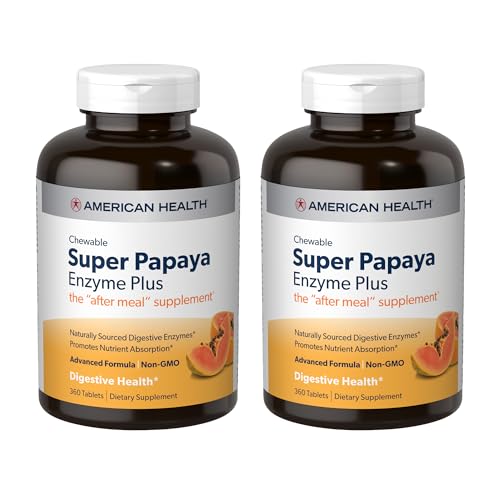Image 1 of Default Title for the product American Health Super Papaya Enzyme Plus - 360 Chewable Tablets, Pack of 2