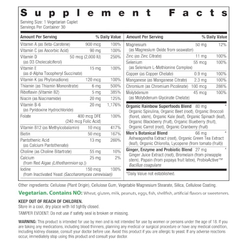 Image 2 of Rainbow Light Mens Multivitamin One + | 30 Caplets