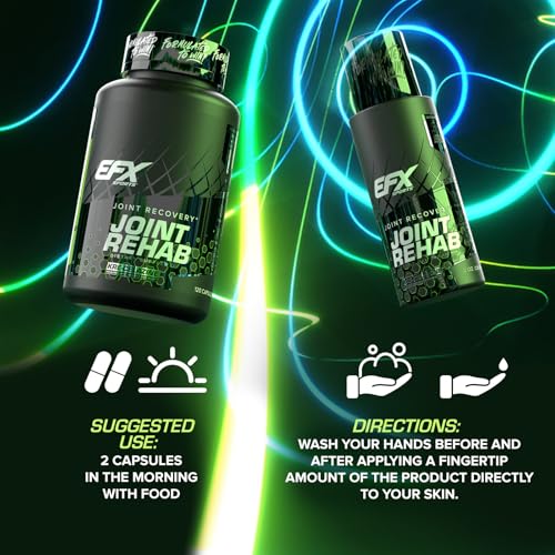 Image 5 of EFX Sports Joint Rehab Recovery Kit | 120 Capsules + 2 oz Cream