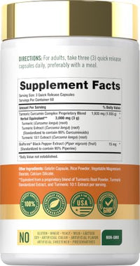 Thumbnail for Image 2 of Carlyle Turmeric Curcumin Supplement | 180 Capsules