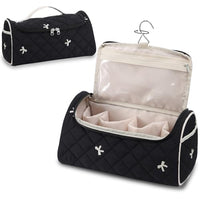 Thumbnail for Image 1 of Bow A-Black for the product GISMTR Quilted Hair Tools Travel Case