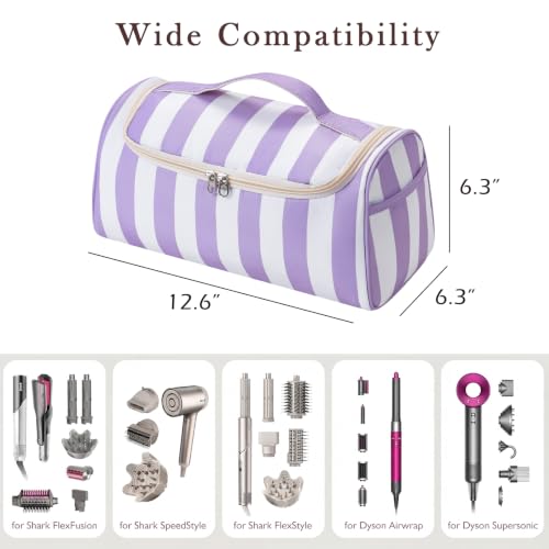 Image 2 of RSRSLEII Striped Hair Tools Travel Bag with Compartments