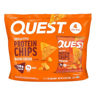 Thumbnail for Image 1 of Default Title for the product Quest Nutrition Nacho Cheese Tortilla Style Protein Chips, 1.1 oz (Pack of 4)