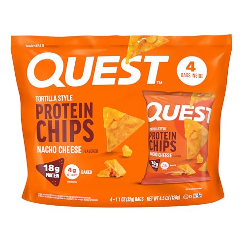 Image 1 of Default Title for the product Quest Nutrition Nacho Cheese Tortilla Style Protein Chips, 1.1 oz (Pack of 4)