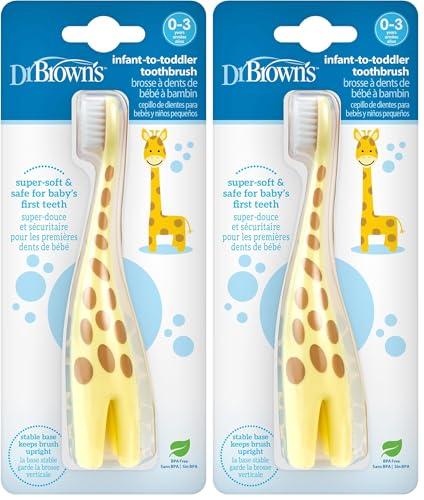 Image 10 of Multi / 1 Count (Pack of 2) for the product Dr. Brown's Infant-to-Toddler Toothbrush and Toothpaste Set