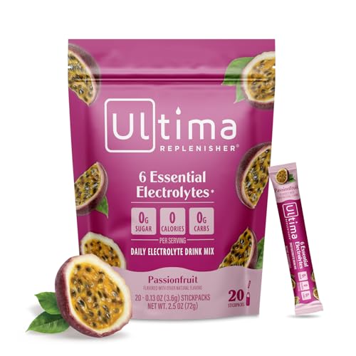 Image 8 of Passion Fruit / 20 Count (Pack of 1) for the product Ultima Replenisher Electrolyte Packets Variety Pack