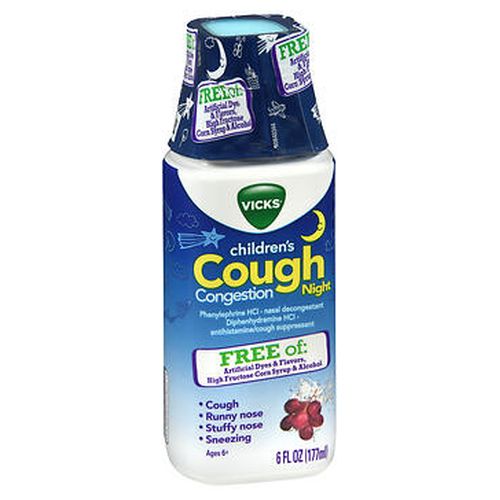 Vicks Children's Cough Congestion Night Liquid 6 Oz