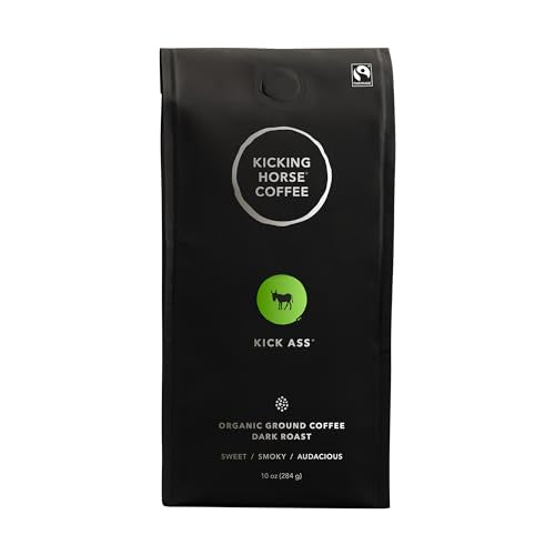 Image 1 of Default Title for the product Kicking Horse Coffee Kick Ass Dark Roast Ground 10 Oz