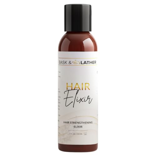 Image 1 of 4 Fl Oz (Pack of 1) for the product BASK & LATHER Elixir Hair Strengthening Oil, Jamaican Black Castor Oil, 4 fl oz