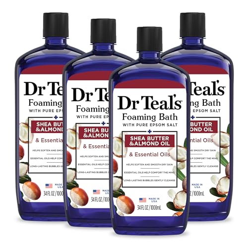 Image 1 of Default Title for the product Dr Teal's Foaming Bath with Pure Epsom Salt, Shea Butter & Almond, 34 fl oz (Pack of 4)
