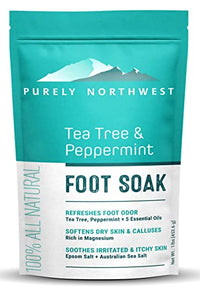 Thumbnail for Image 1 of 16 Ounce (Pack of 1) for the product Purely Northwest Tea Tree, Peppermint, MSM & Epsom Salt Foot Soak - 1 Pound