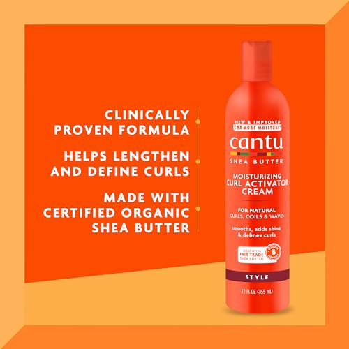 Image 3 of Cantu Moisturizing Curl Activator Cream for Natural Hair with Pure Shea Butter, 12 fl oz, Pack of 12