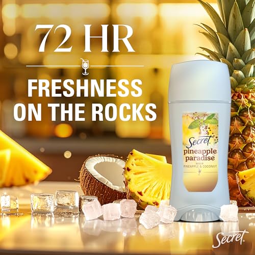 Image 3 of Secret Antiperspirant Deodorant for Women, Pineapple Paradise Scent, 2.6 oz