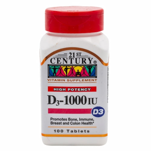 21st Century Vitamin D3 1000IU 100 Tabs