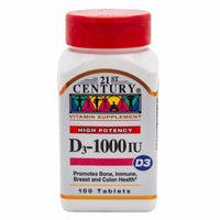 Thumbnail for 21st Century Vitamin D3 1000IU 100 Tabs