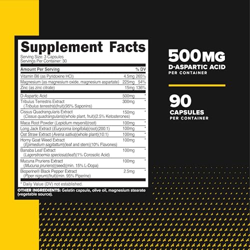 Image 2 of Primaforce Testosterone Complex 90 Capsules, 30 Servings