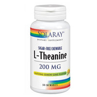 Thumbnail for Solaray L-Theanine 200 mg Lemon Lime 30 Chews
