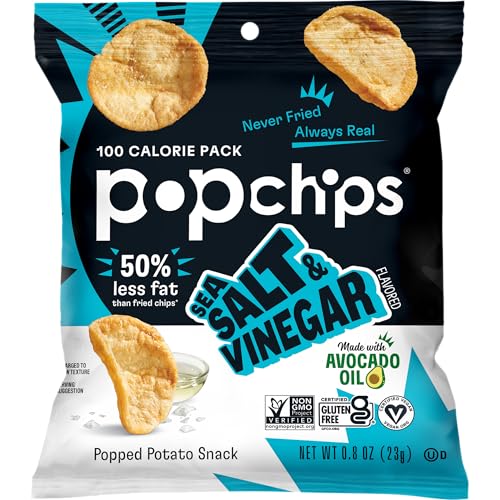 Image 1 of Default Title for the product popchips Sea Salt & Vinegar Potato Chips 0.8 Oz (Pack of 1)