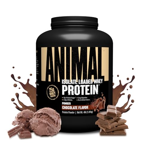 Image 11 of Chocolate / 4 Pound (Pack of 1) for the product Animal Whey Isolate Protein Powder