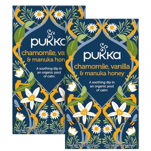 Image 3 of 20 Count (Pack of 2) for the product Pukka Calming Chamomile Vanilla & Manuka Honey Herbal Tea Bags