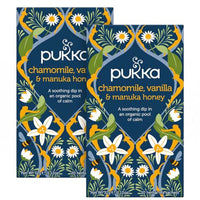 Thumbnail for Image 3 of 20 Count (Pack of 2) for the product Pukka Calming Chamomile Vanilla & Manuka Honey Herbal Tea Bags
