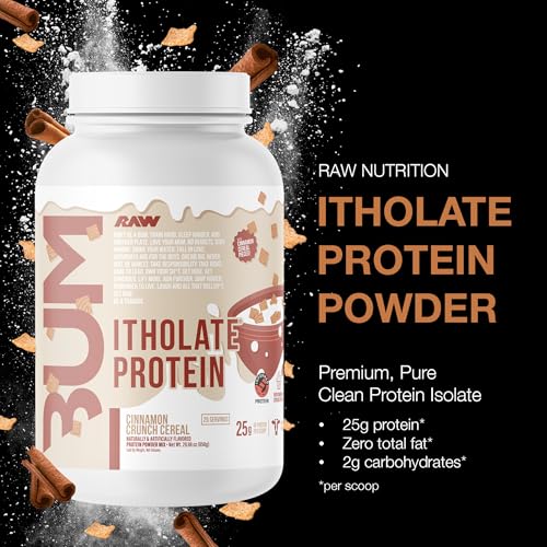Image 2 of RAW Whey Protein Powder Isolate Cinnamon Crunch 1.7 lbs