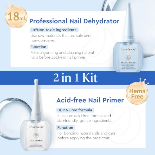 Image 3 of AZUREBEAUTY Nail Dehydrator and Primer Kit 18ml