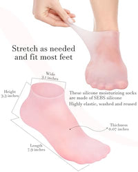 Thumbnail for Image 3 of Golbylicc Silicone Moisturizing Socks for Women Dry Cracked Feet (1 Pair)
