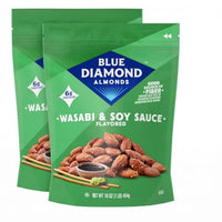 Thumbnail for Image 1 of Default Title for the product Blue Diamond Almonds Wasabi & Soy Sauce Flavored Snack Nuts, 16 Oz Resealable Bag (Pack of 2)