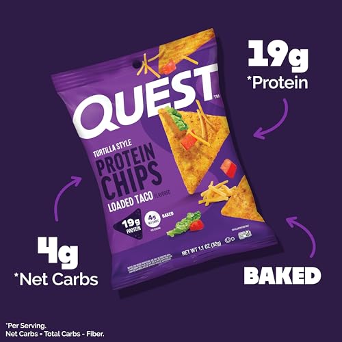 Image 3 of Quest Nutrition Loaded Taco Tortilla Style Protein Chips, 1.1 oz (Pack of 4)