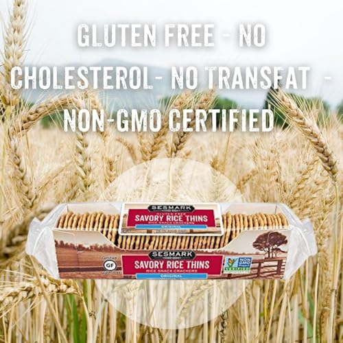 Image 6 of Sesmark Rice Thins Original, Gluten-Free, Non-GMO, 3.2 oz, 3 Pack