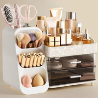 Thumbnail for Image 12 of Pearl White / Large for the product HBlife Makeup Organizer with Brush Holder
