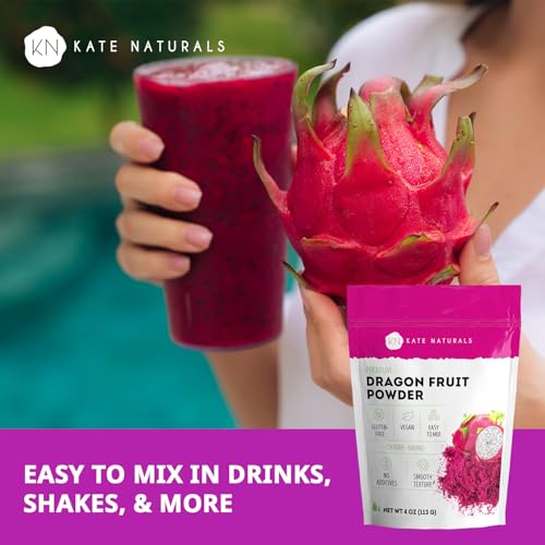 Image 3 of Kate Naturals Dragon Fruit Powder for Baking & Drinks (4oz)