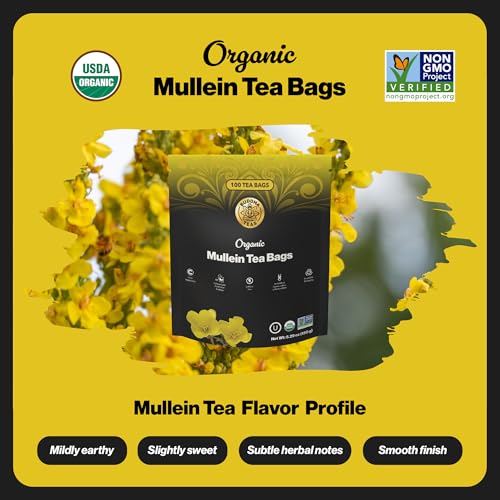 Image 4 of Buddha Teas Organic Mullein Leaf Tea - Herbal Tea & Caffeine Free