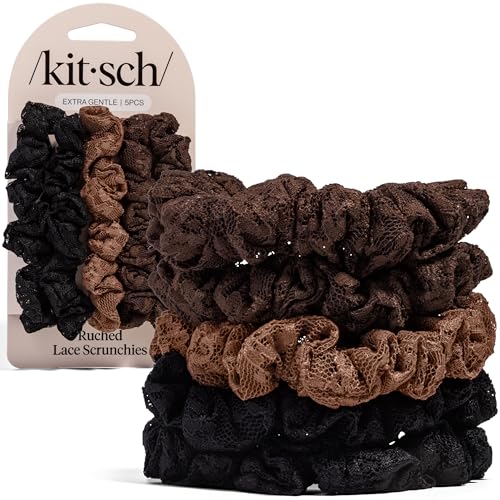 Image 17 of Chocolate & Mocha for the product Kitsch Satin Scrunchies for Women