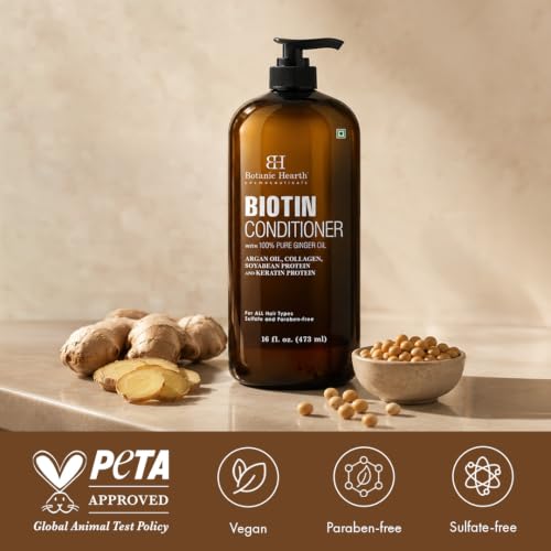 Image 7 of Botanic Hearth Biotin Conditioner With Ginger Oil & Keratin - 16 Fl Oz