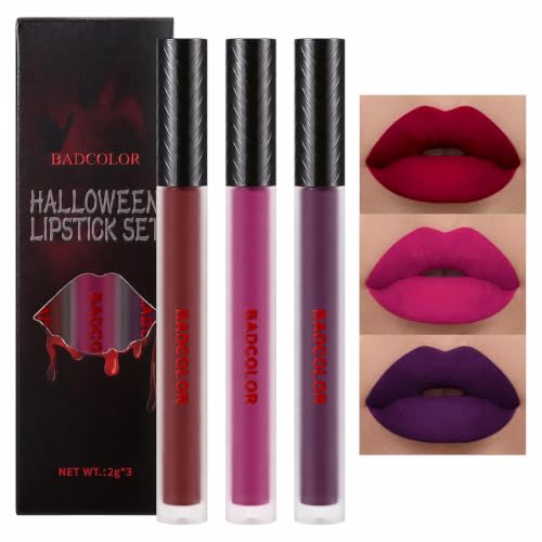 Image 1 of Default Title for the product BADCOLOR 3 Colors Halloween Lipstick Set