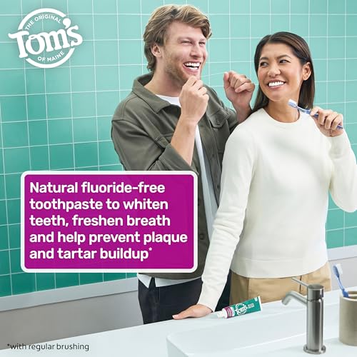 Image 4 of Tom's of Maine Antiplaque and Whitening Toothpaste, Spearmint, 4.5 Ounce (Pack of 24)
