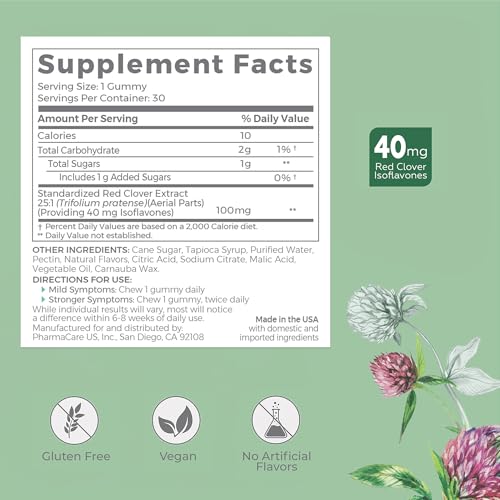 Image 3 of Promensil Menopause Double Strength Gummy Supplement, Vegan, 30 Day Supply