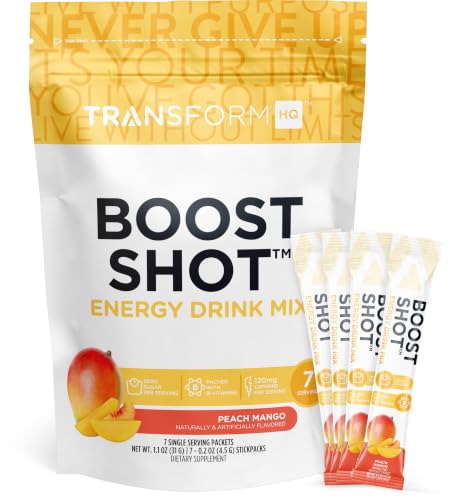 Image 2 of Peach Mango for the product TransformHQ Boost Shot Powder Drink Stick Packets