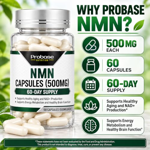 Image 6 of Probase Nutrition Longevity Pure NMN Capsules 60 Count (500mg Each)