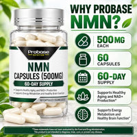 Thumbnail for Image 6 of Probase Nutrition Longevity Pure NMN Capsules 60 Count (500mg Each)