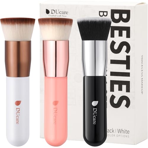 Image 9 of Pink+Black+White for the product DUcare Foundation Brush