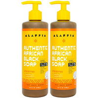 Thumbnail for Image 1 of Default Title for the product Alaffia Authentic African Black Soap, Unscented 2-Pack, 16 Oz Ea