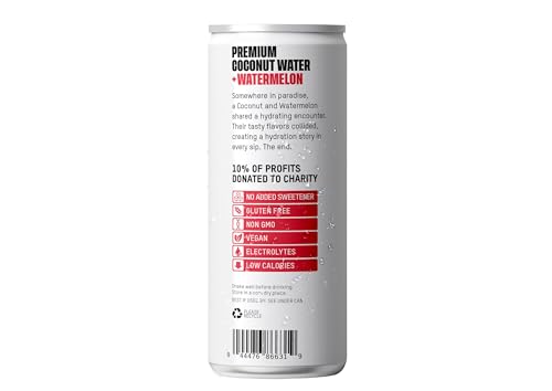 Image 3 of ONCE UPON A COCONUT Premium Watermelon Coconut Water - 10.8 Fl Oz (Pack of 12)