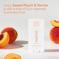 Thumbnail for Image 4 of Native Deodorant Contains Naturally Derived Ingredients, 72 Hour Odor Control, Deodorant for Women and Men, Aluminum Free, Sweet Peach & Nectar 2.65oz