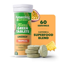 Thumbnail for Image 4 of Amazing Grass Fizzy Green Energy Tablets, Caffeinated, Tropical, 60 Count