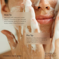 Thumbnail for Image 5 of Advanced Clinicals Gentle Vitamin C Face Wash For Women & Men 11.75 Fl Oz