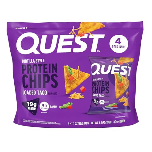Image 1 of Default Title for the product Quest Nutrition Loaded Taco Tortilla Style Protein Chips, 1.1 oz (Pack of 4)